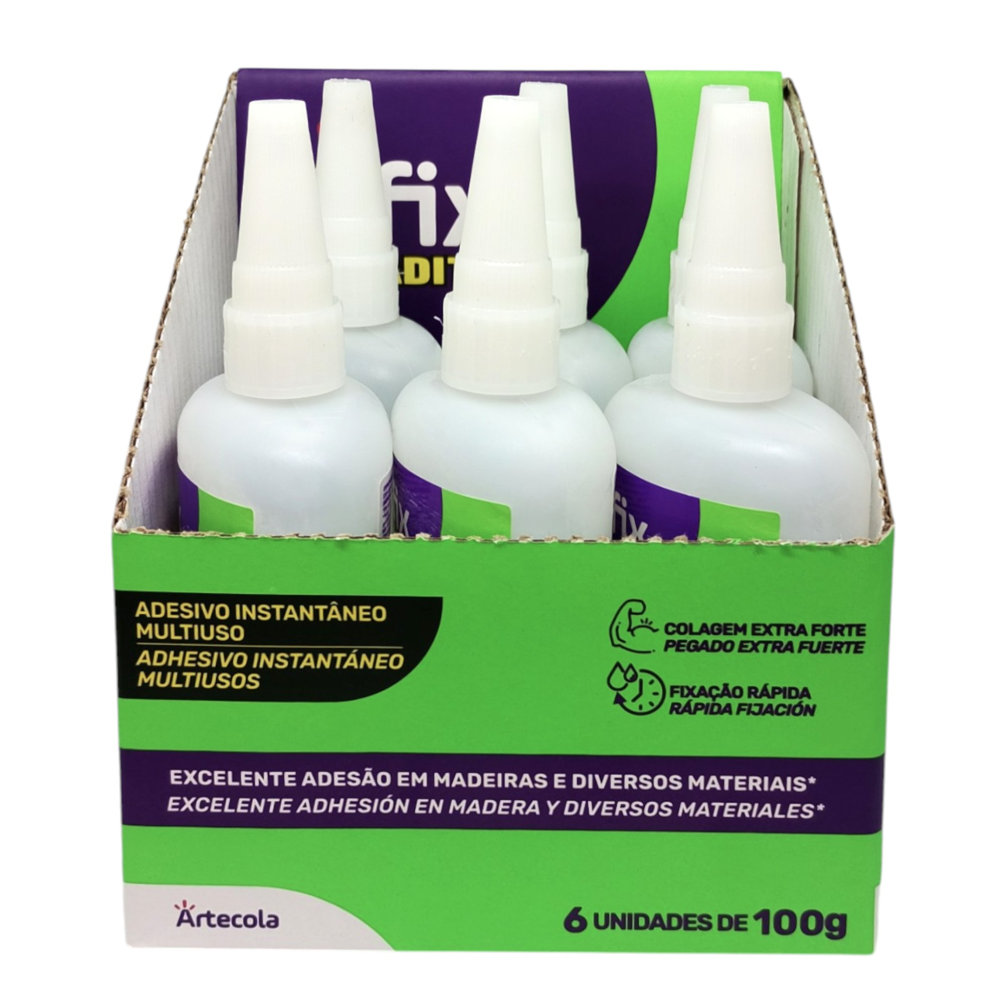 Adhesivo Instantáneo Cianoacrilato Afix Pegadit Caja 6 unidades 100 g - Imagen 2
