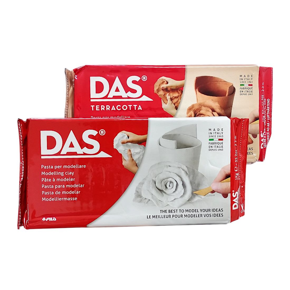 Masa De Cerámica Fría Para Modelar 1 Kg Terracota Das - Imagen 3