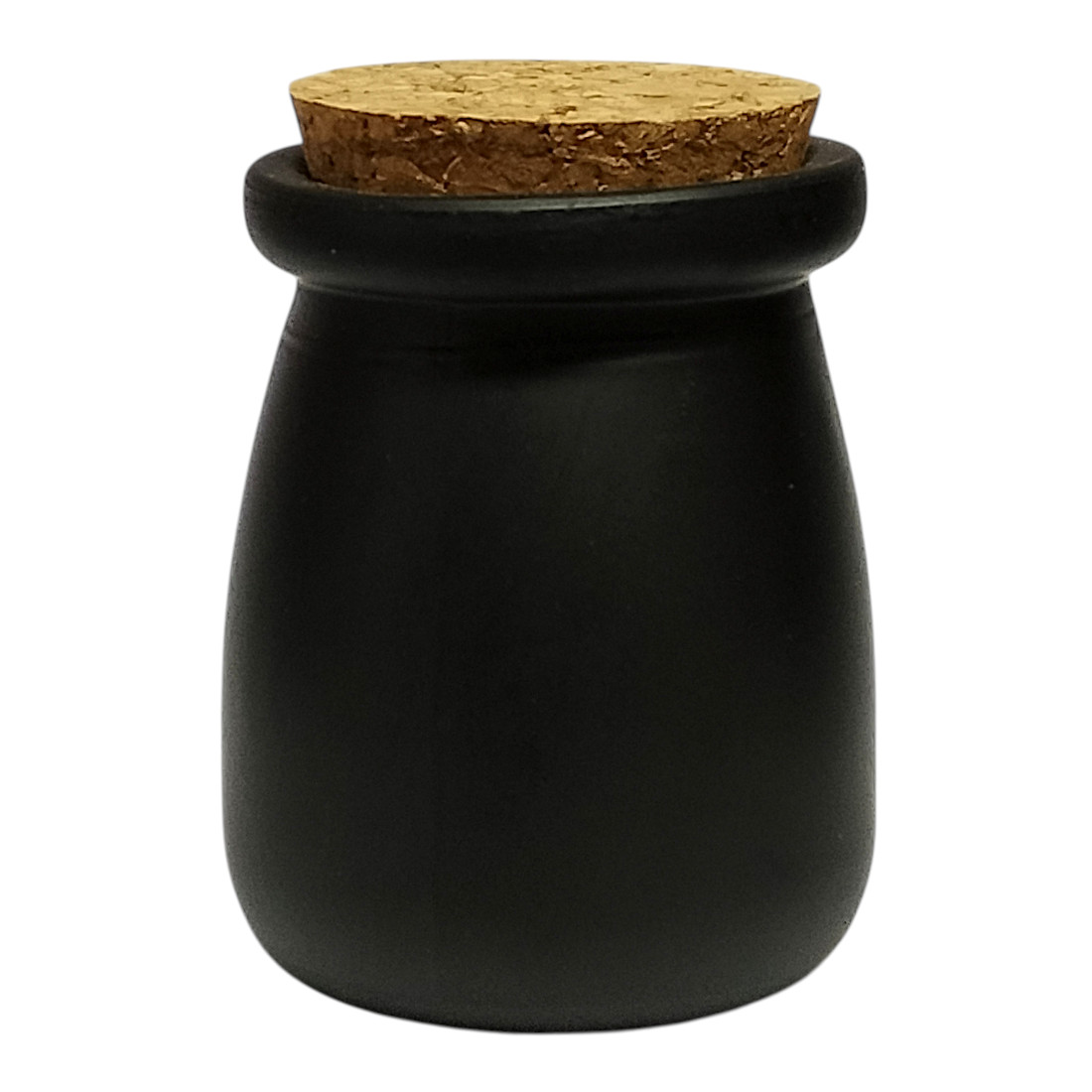 Vaso Vela Frasco De Vidrio Negro De 100 Ml Tapa Corcho