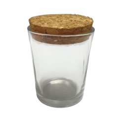 Vaso Frasco De Vidrio Transparente 100 Ml Con Tapa De Corcho