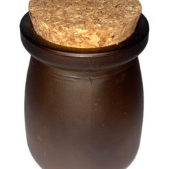Vaso Vela Pote De Vidrio Ámbar De 100 Ml Tapa Corcho