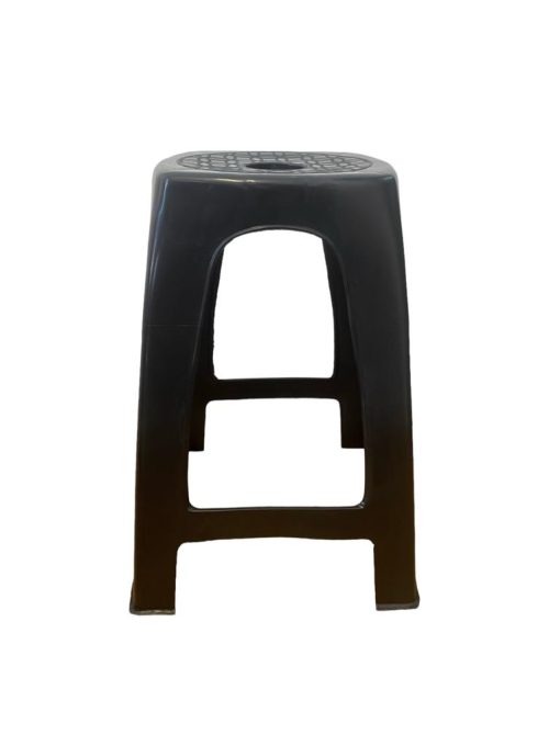 Banqueta Banco De Plástico Pvc Apilable 100 Kg Negro