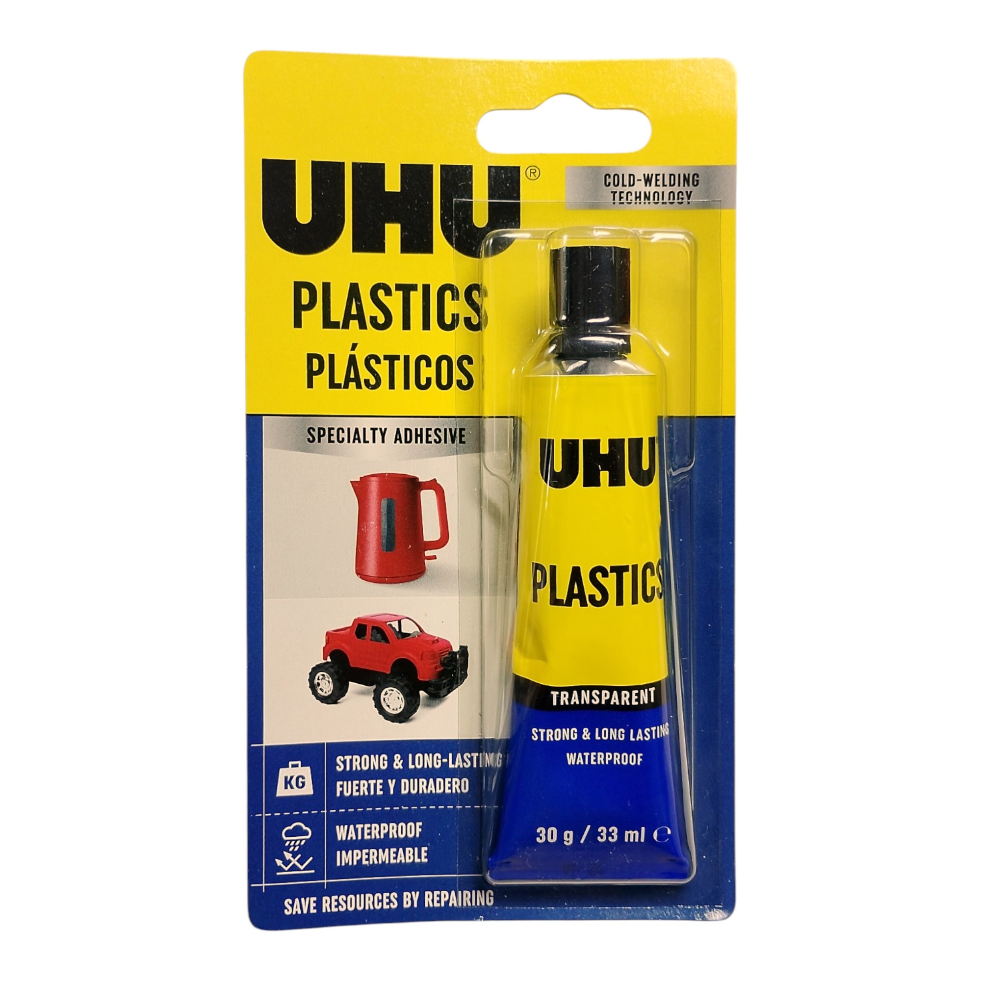Pegamento Uhu All Plastics Pegamento Para Plásticos 33 mL