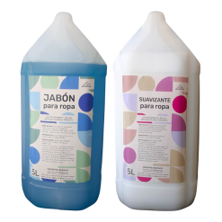 PROMO Jabón Lavarropas 5 Litros y Suavizante para Ropa 5 Litros