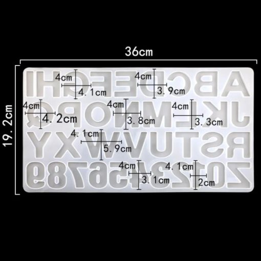 Molde de silicona abecedario y números - Imagen 2