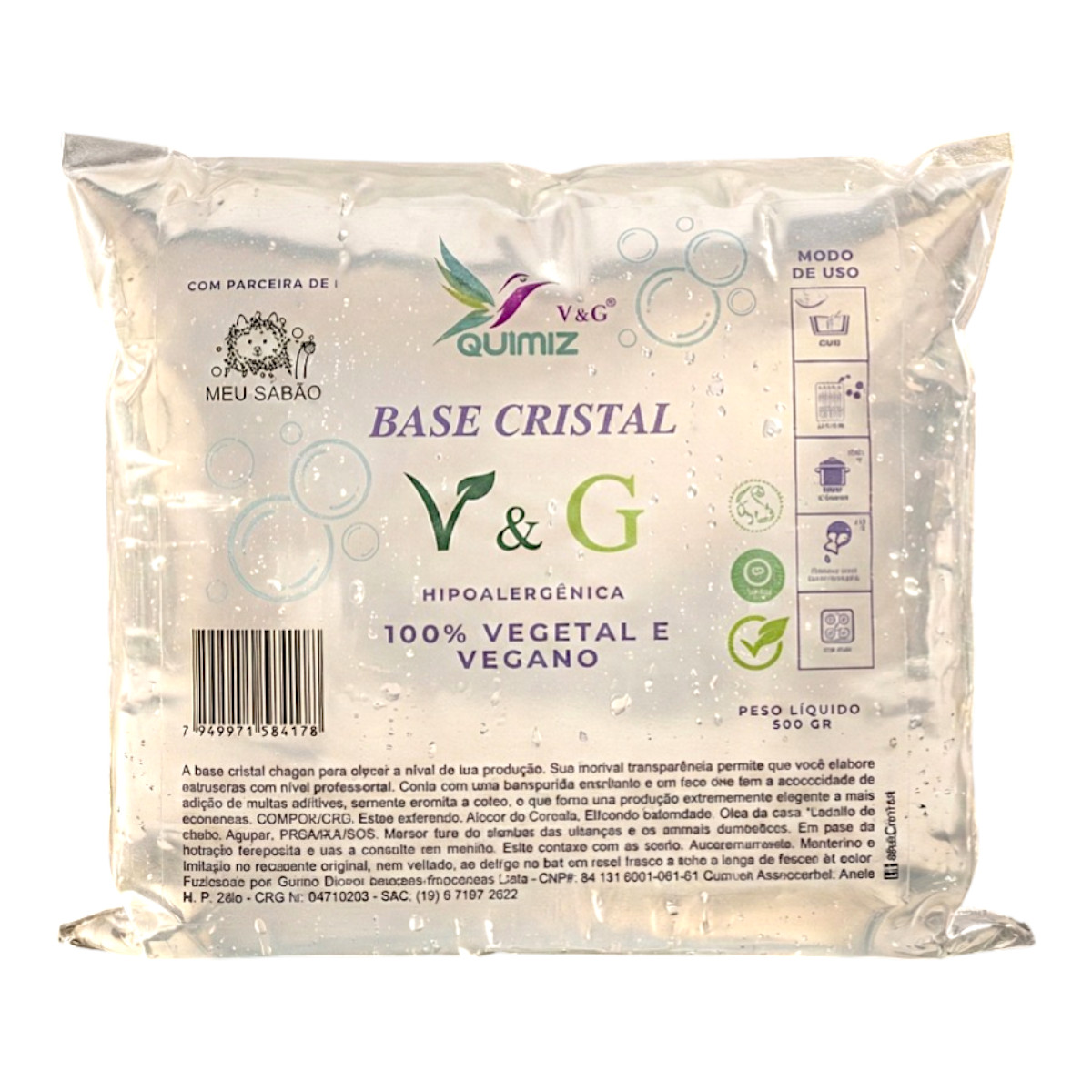 Base Cristal De Glicerina 100% Vegetal Para Jabón 500 g