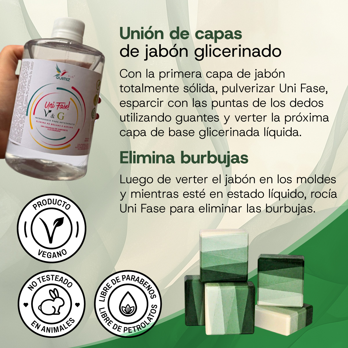 Uni Fase Para Unir Capas De Jabón 500 mL - Imagen 2