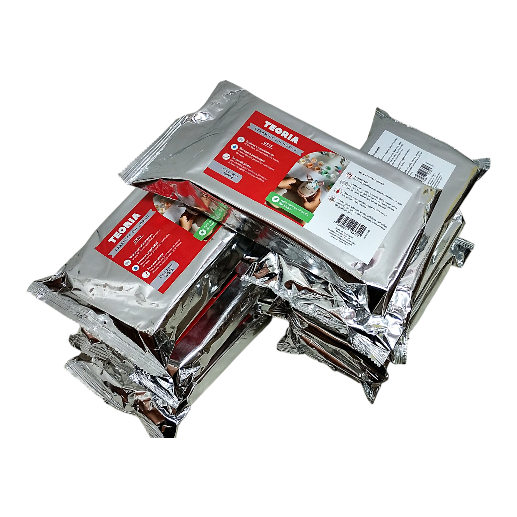 Masa De Cerámica Fría Para Modelar 10 Kg Gris Teoría - Imagen 3